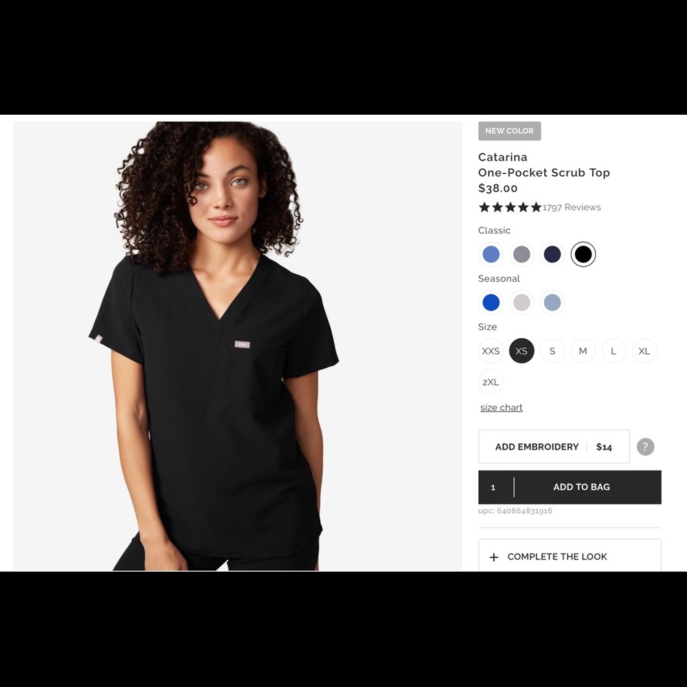 FIGS CATARINA TOP & LIVINGSTON PANT SCRUB SET S